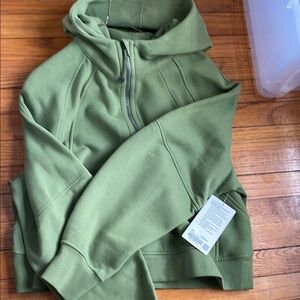 Scuba Oversized 1/2 Zip Hoodie in Green